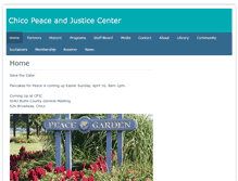 Tablet Screenshot of chico-peace.org